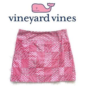 Vineyard vines pink patchwork skirt